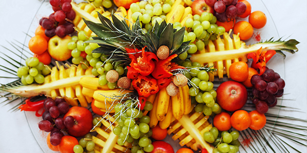 Fresh fruit display platter